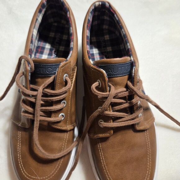 Nautica Berrian Youth Boys Brown Sneakers US 5 UK 4 EU 37 Man Made Materials - Picture 3 of 9